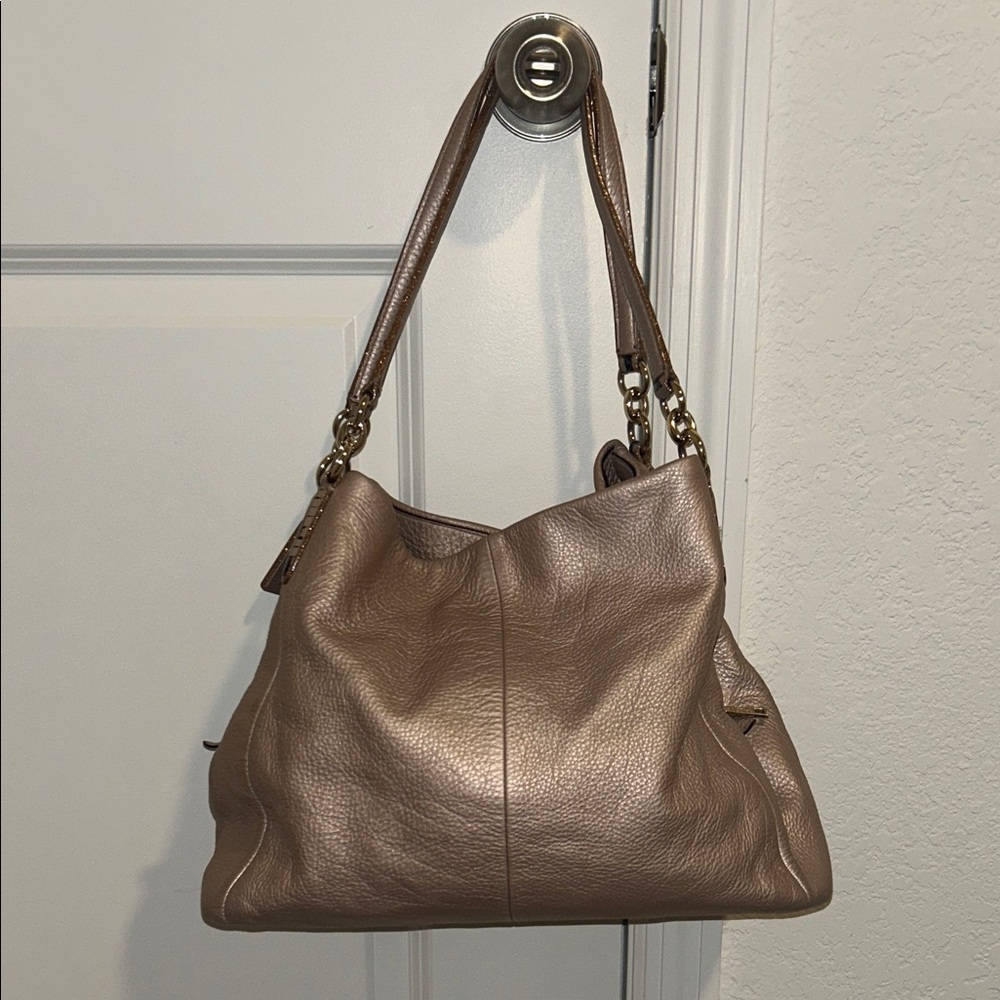 Coach Tan Leather Shoulder Bag